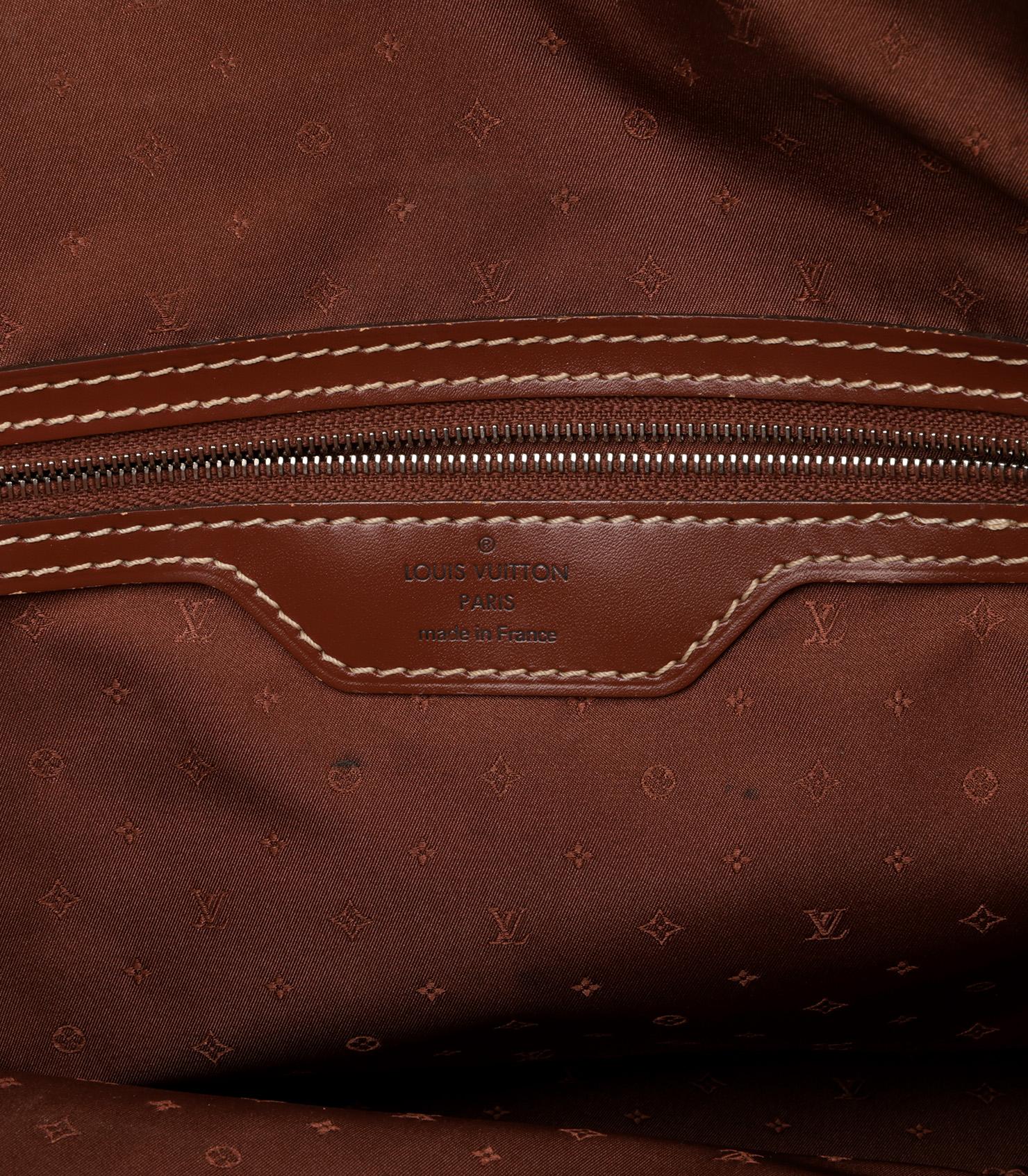 Louis Vuitton Brown Suhali Goatskin & Smooth Calfskin Leather Suhali Lockit MM For Sale 5