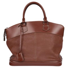 Used Louis Vuitton Brown Suhali Goatskin & Smooth Calfskin Leather Suhali Lockit MM