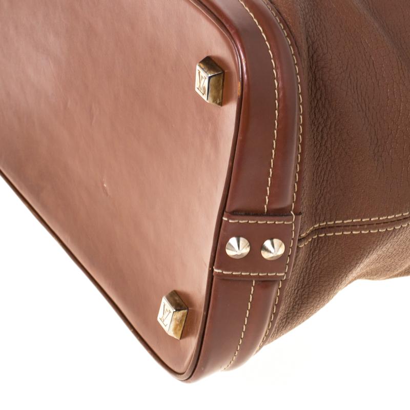 Louis Vuitton Brown Suhali Leather Lockit MM Bag 6