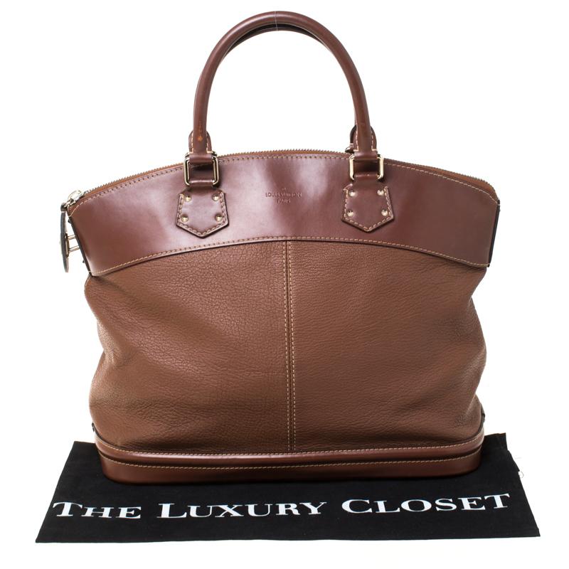Louis Vuitton Brown Suhali Leather Lockit MM Bag 8