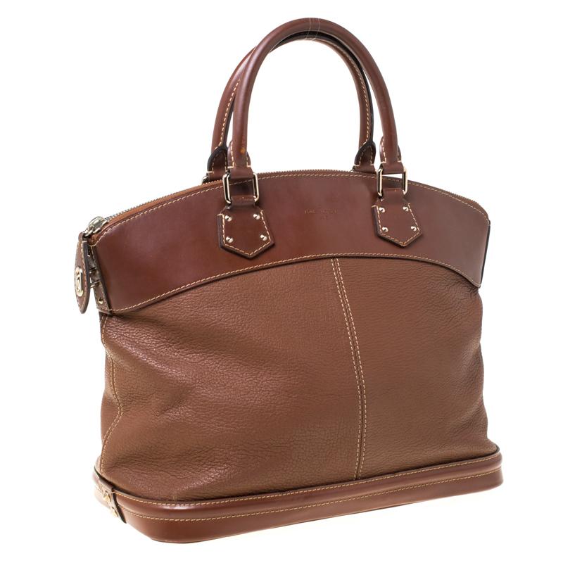 Women's Louis Vuitton Brown Suhali Leather Lockit MM Bag
