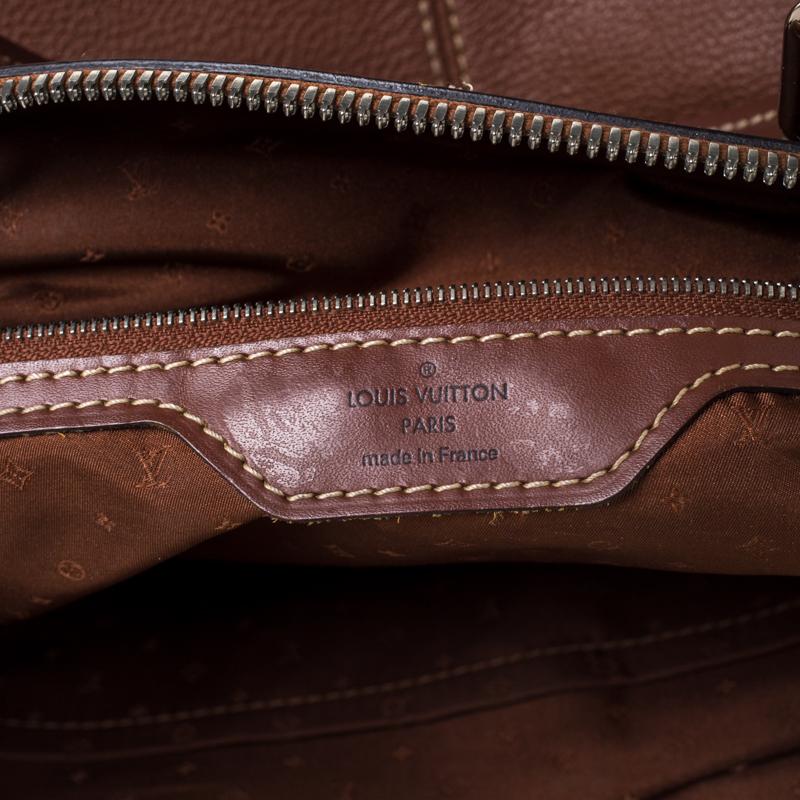 Louis Vuitton Brown Suhali Leather Lockit MM Bag 4