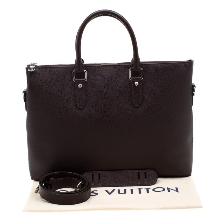 Louis Vuitton Brown Taiga Leather Anton Soft Briefcase For Sale at 1stDibs
