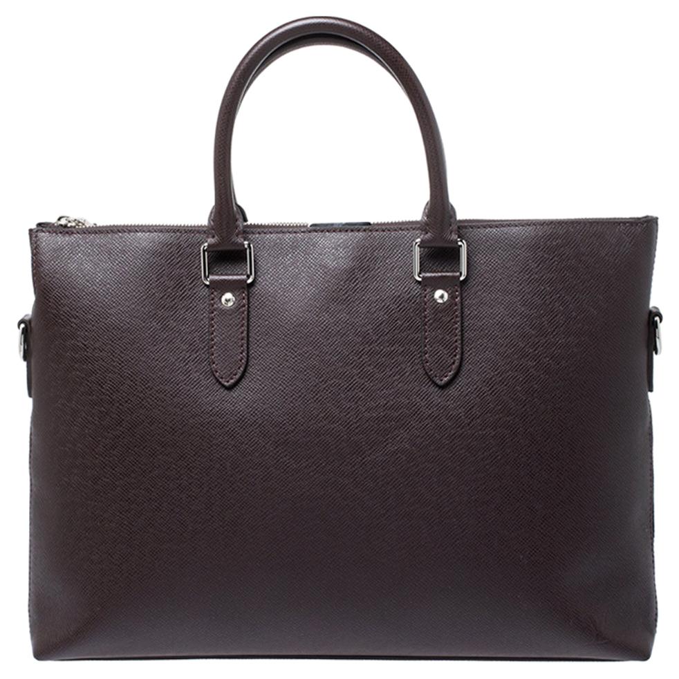 Louis Vuitton Brown Taiga Leather Anton Soft Briefcase at 1stDibs