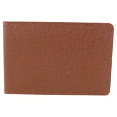 Louis Vuitton Brown Taiga Leather Card Holder ID Cas Wallet 551lvs611