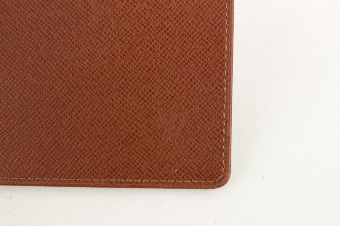 Louis Vuitton Brown Taiga Leather Card Holder ID Wallet case 511lvs68 For Sale 5
