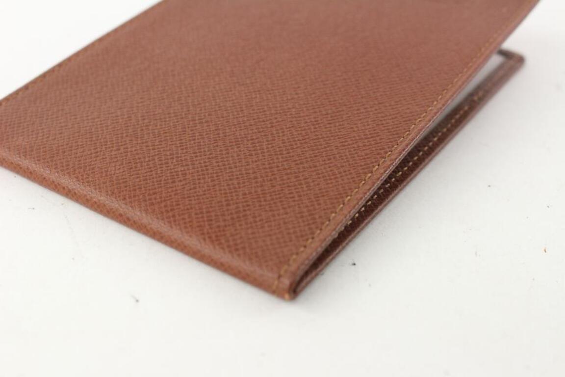 Louis Vuitton Brown Taiga Leather Card Holder ID Wallet case 511lvs68 For Sale 3
