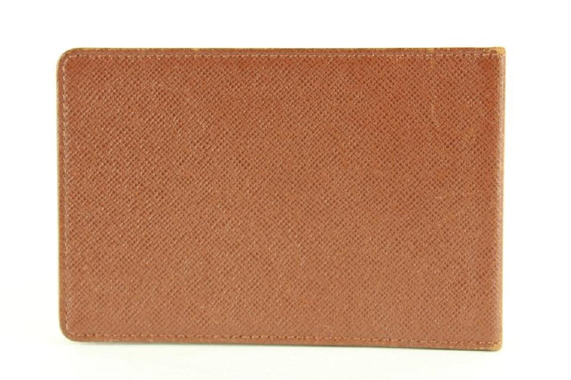 Louis Vuitton Brown Taiga Leather Card Holder ID Wallet Case 5lvs1231 For Sale 7