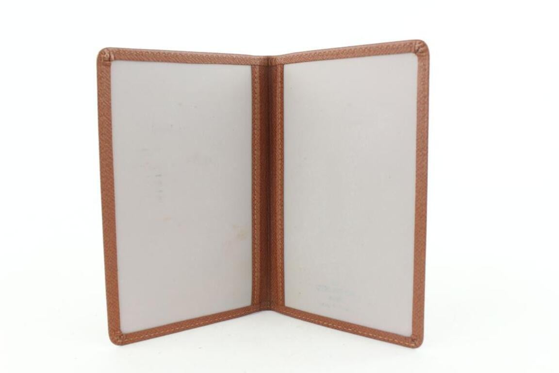 Women's Louis Vuitton Brown Taiga Leather ID Holder Card Case Wallet 513lvs68 For Sale