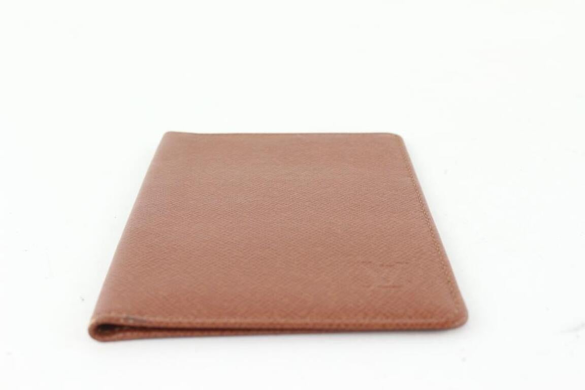 Louis Vuitton Brown Taiga Leather ID Holder Card Case Wallet 513lvs68 For Sale 3