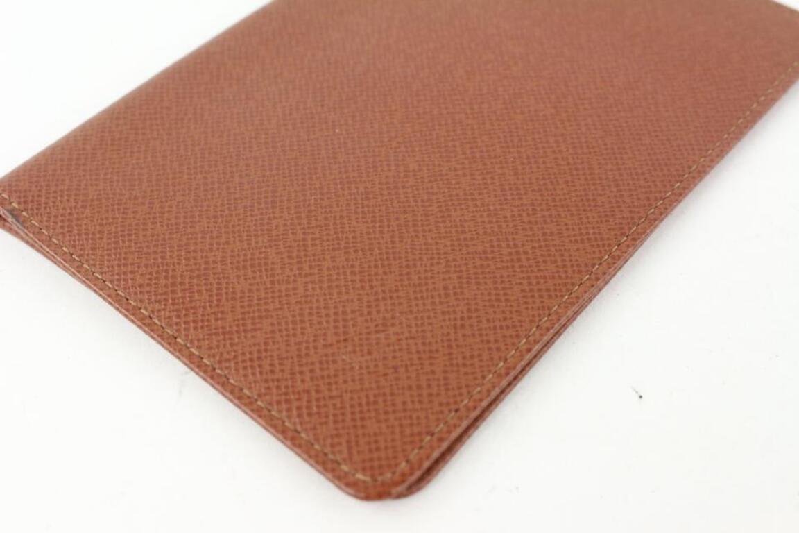 Louis Vuitton Brown Taiga Leather ID Holder Card Case Wallet 513lvs68 For Sale 5
