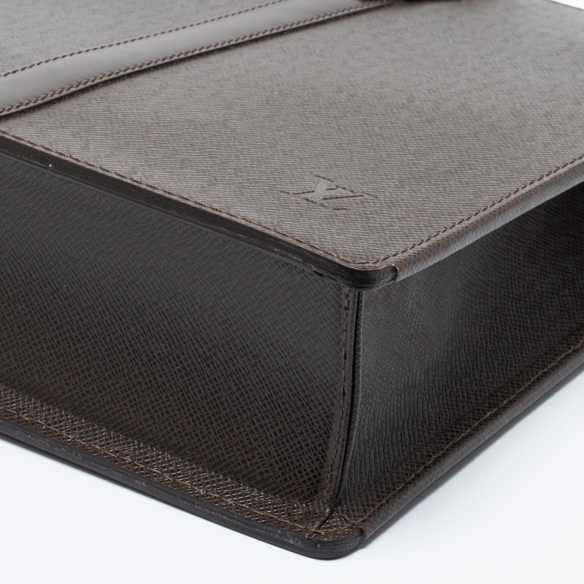 Louis Vuitton Brown Taiga Leather Lozan Briefcase 7