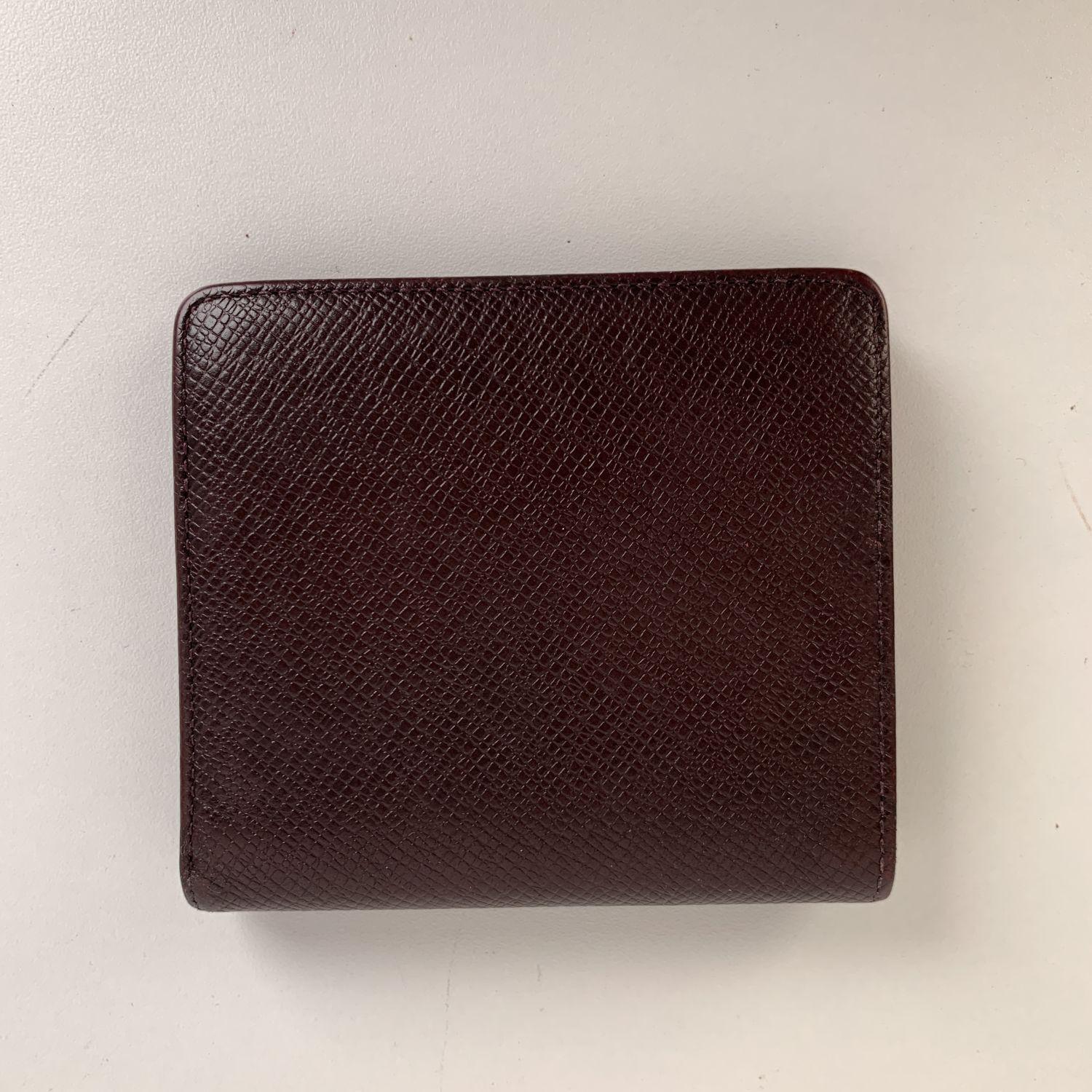 Black Louis Vuitton Brown Taiga Leather Porte Billets Bifold Wallet