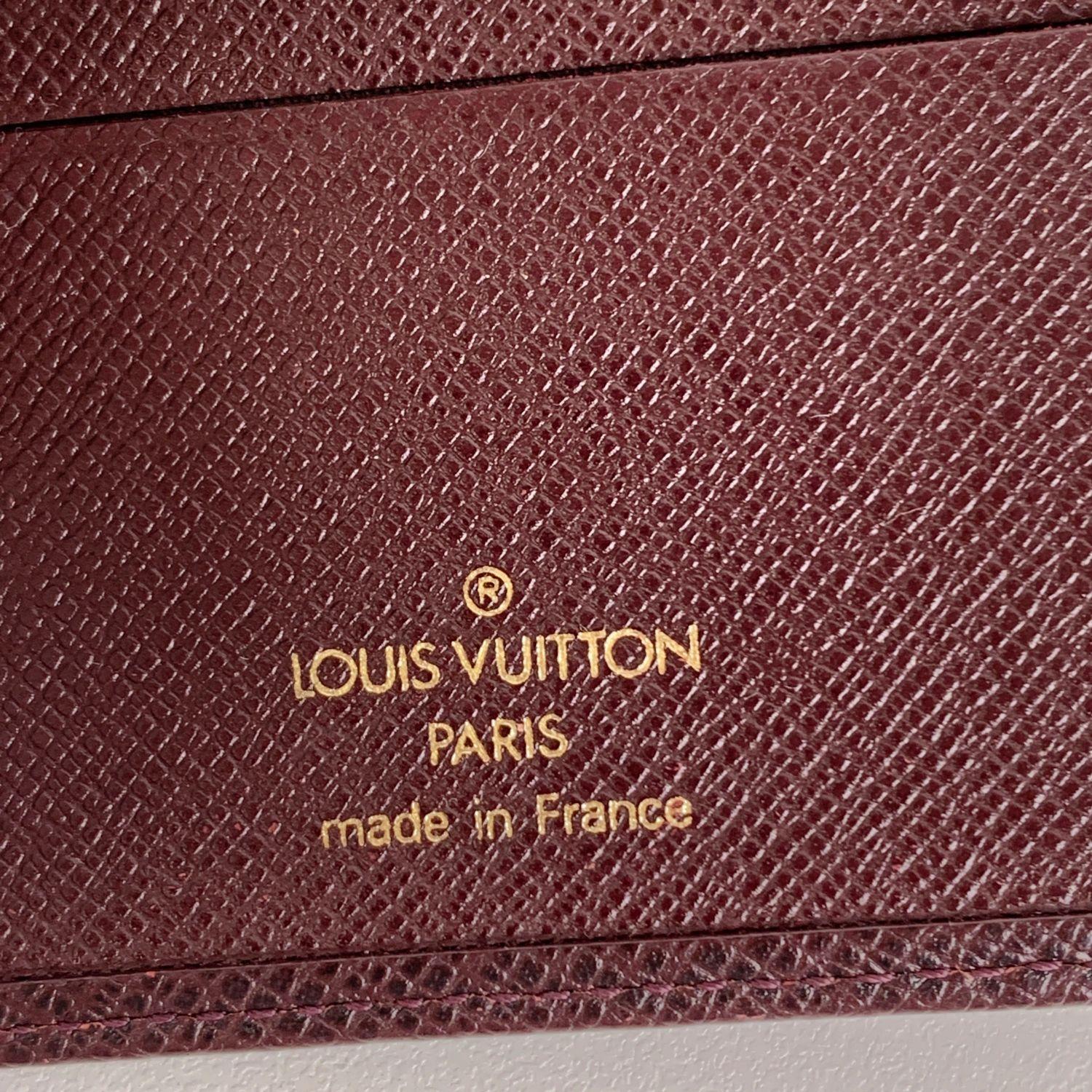 Men's Louis Vuitton Brown Taiga Leather Porte Billets Bifold Wallet