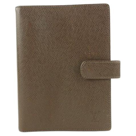 Louis Vuitton Brown Taiga Leather Small Ring Agenda PM Diary Cover 651lvs617  For Sale