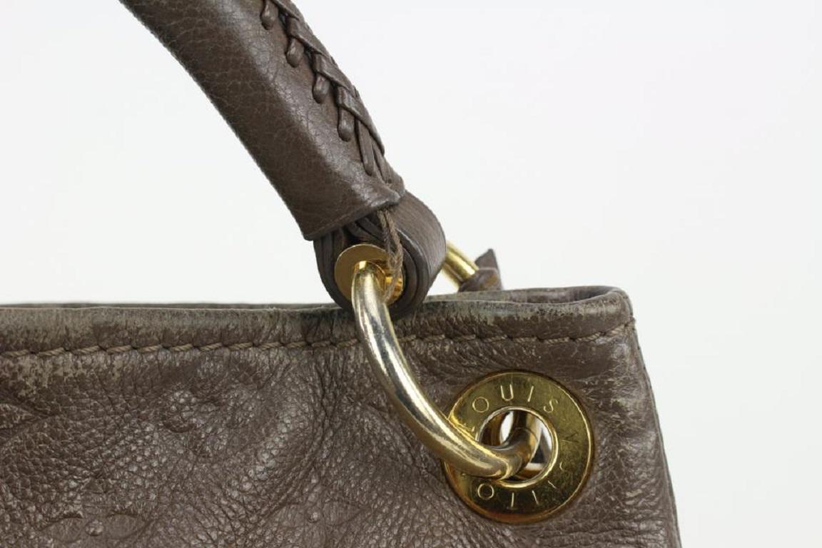 Louis Vuitton Brown Terre Leather Monogram Empreinte Artsy MM Hobo Bag 62lvs723 5