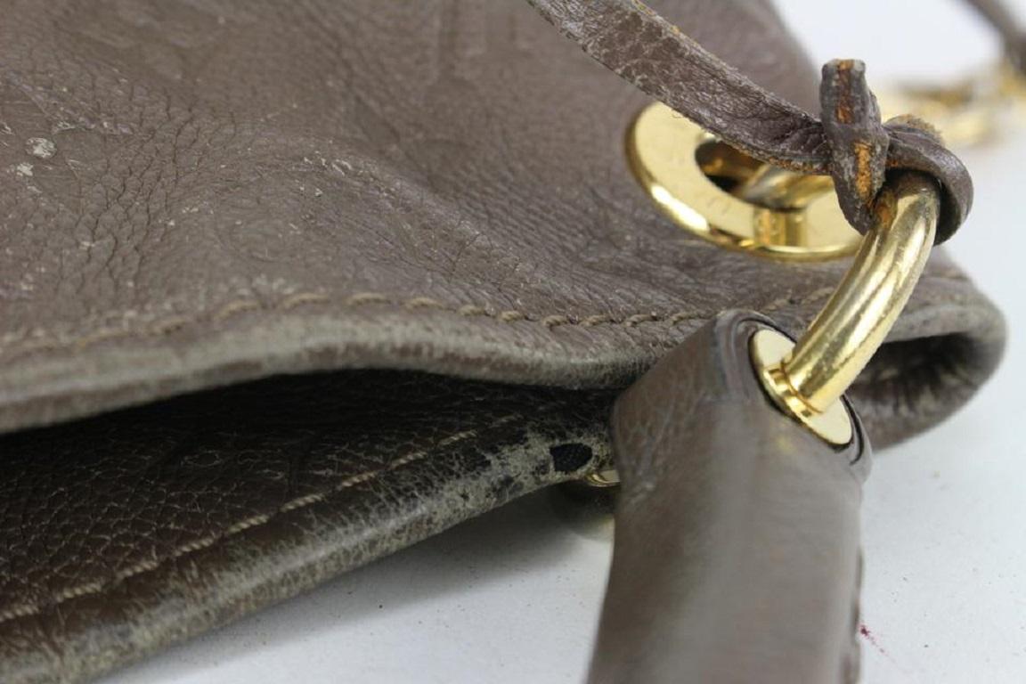 Louis Vuitton Brown Terre Leather Monogram Empreinte Artsy MM Hobo Bag 62lvs723 6