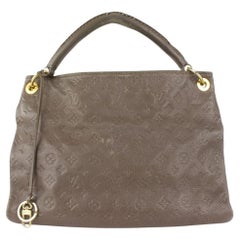 Vintage Louis Vuitton Brown Terre Leather Monogram Empreinte Artsy MM Hobo Bag 62lvs723