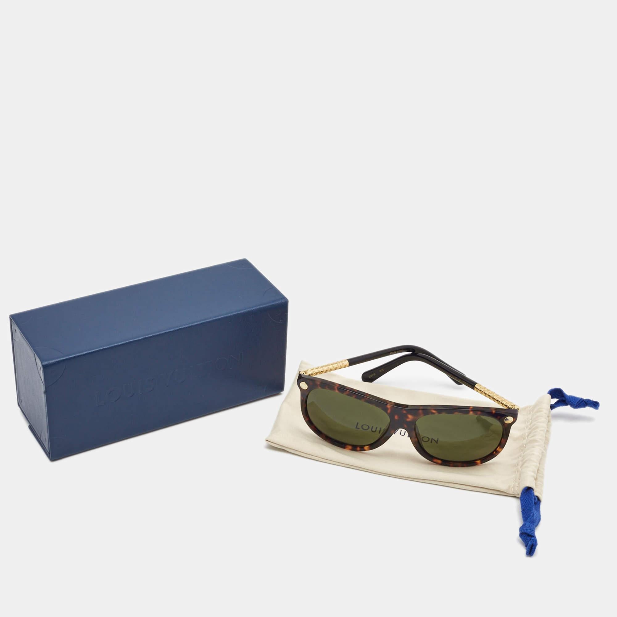 Black Louis Vuitton Brown Tortoise Z0893E Vertigo Wayfarer Sunglasses
