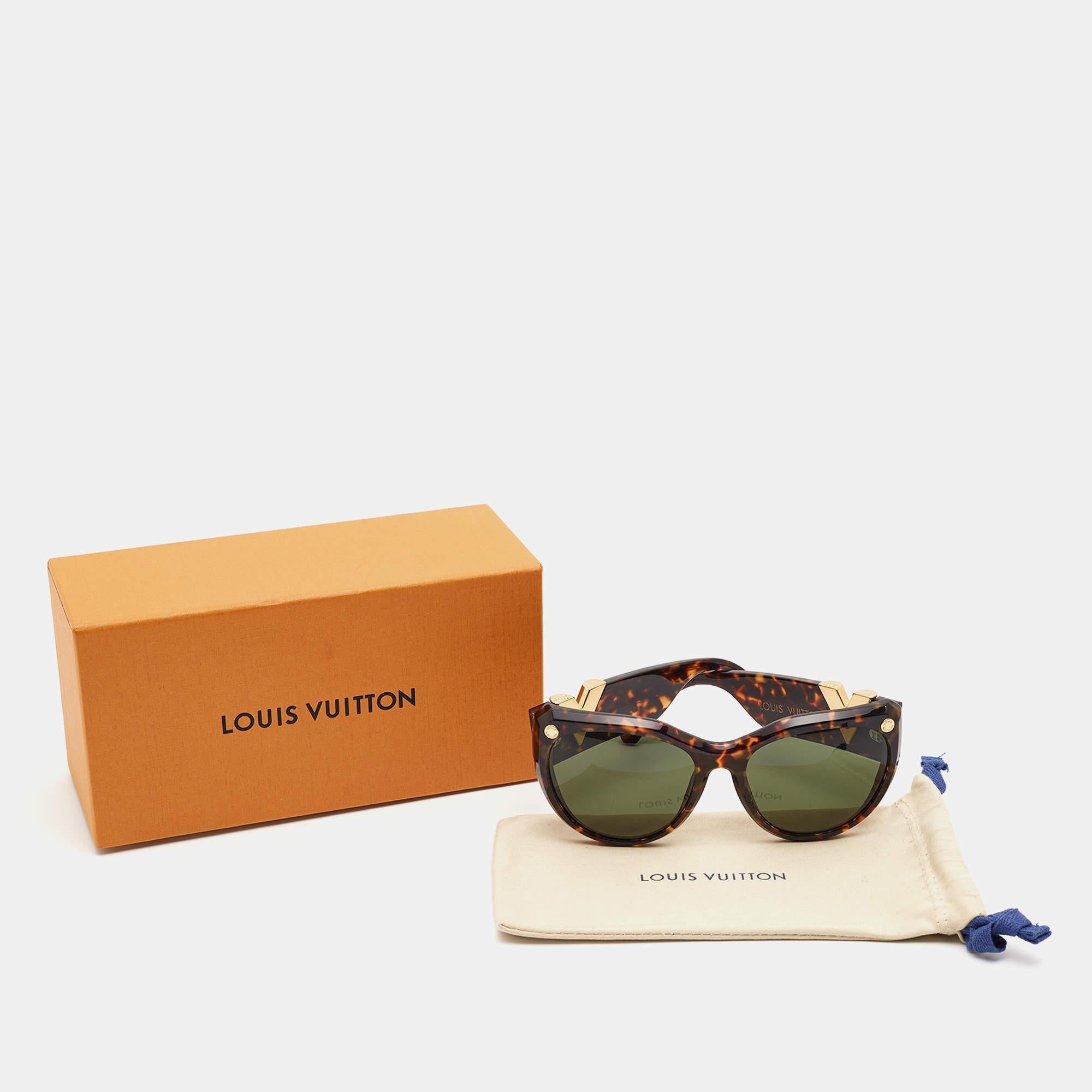 Lunettes de soleil My Fair Lady Louis Vuitton Brown Tortoise Z0904W Pour femmes en vente