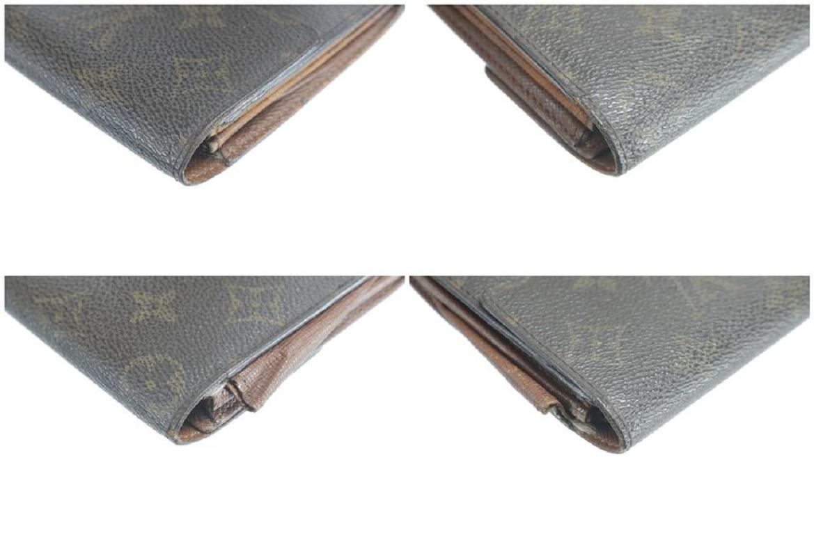 Louis Vuitton Brown Tresor Porte 8lk0120 Monogram Bifold Long Sarah Wallet 4