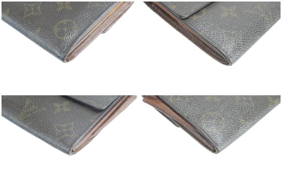 Louis Vuitton Brown Tresor Porte 8lk0120 Monogram Bifold Long Sarah Wallet 5