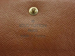 Louis Vuitton Brown Tresor Porte Monogram Trifold Long Sarah 220073 Wallet