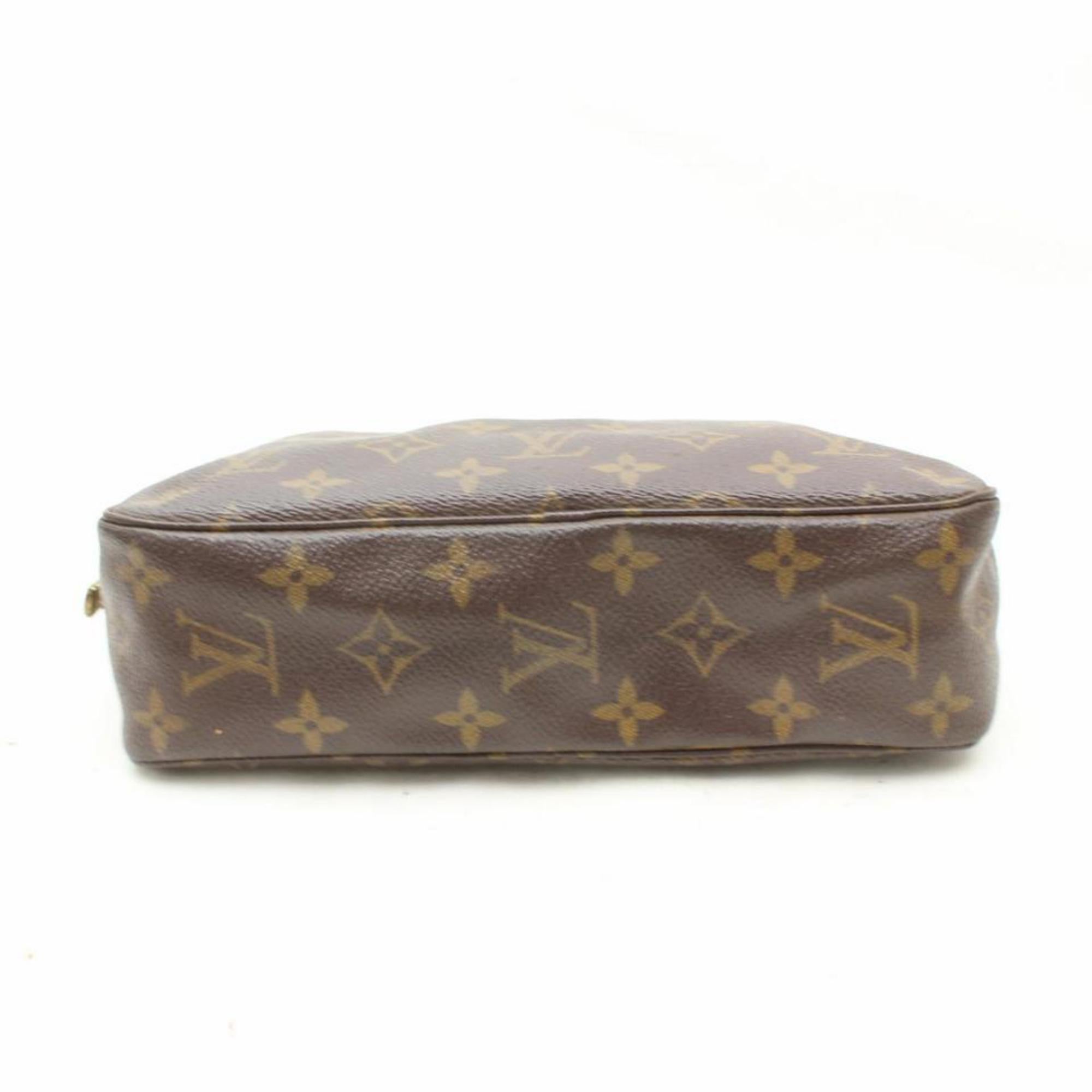 Louis Vuitton Brown Trousse Monogram Pouch Toilette 28 869223 Cosmetic Bag For Sale 4