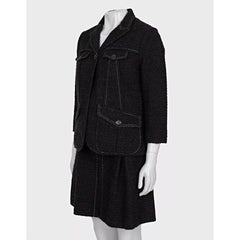 Louis Vuitton Brown Tweed Jacket & Skirt Set Sz.38