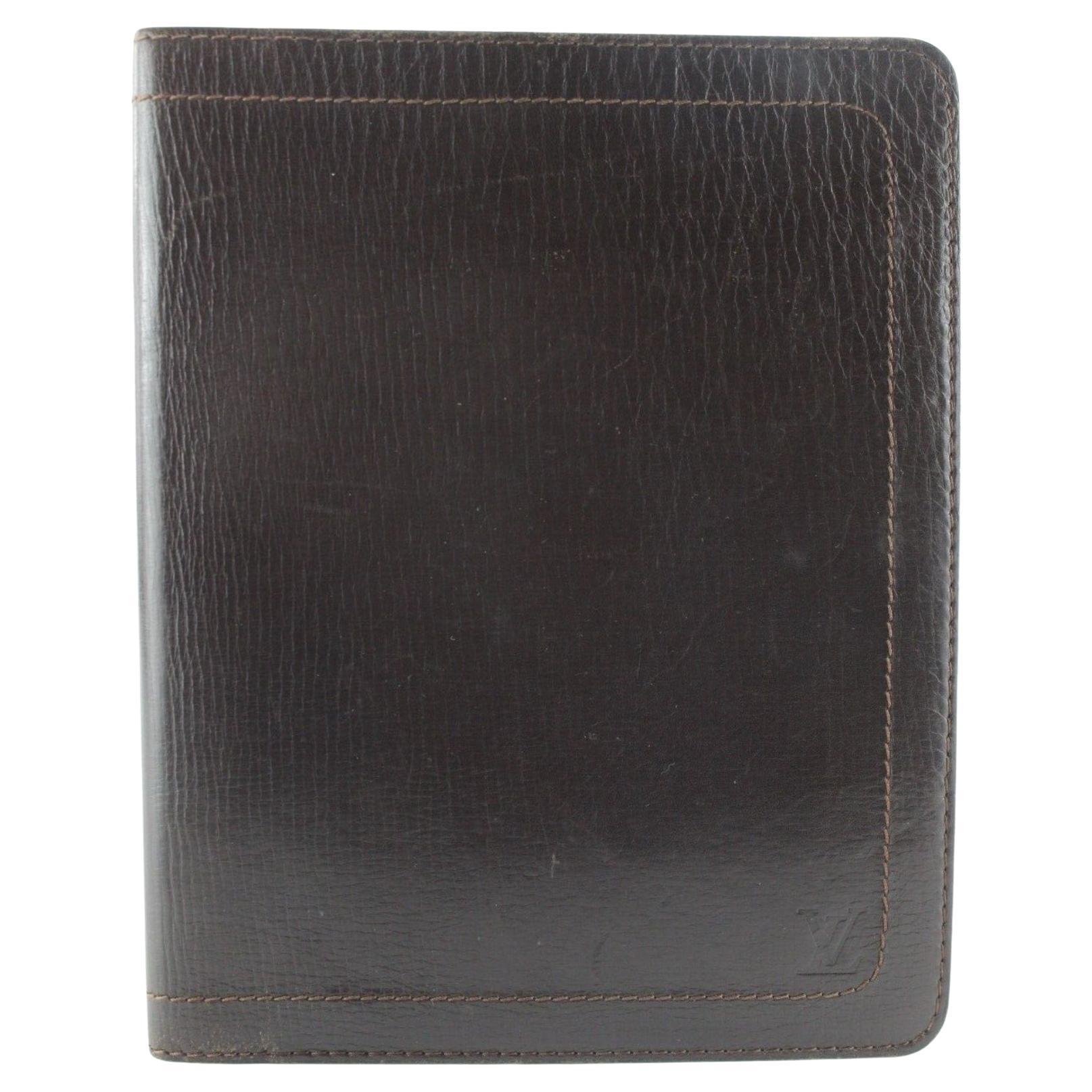 Louis Vuitton Brown Utah Desktop Agenda Cover Notebook 6LV0501 For Sale