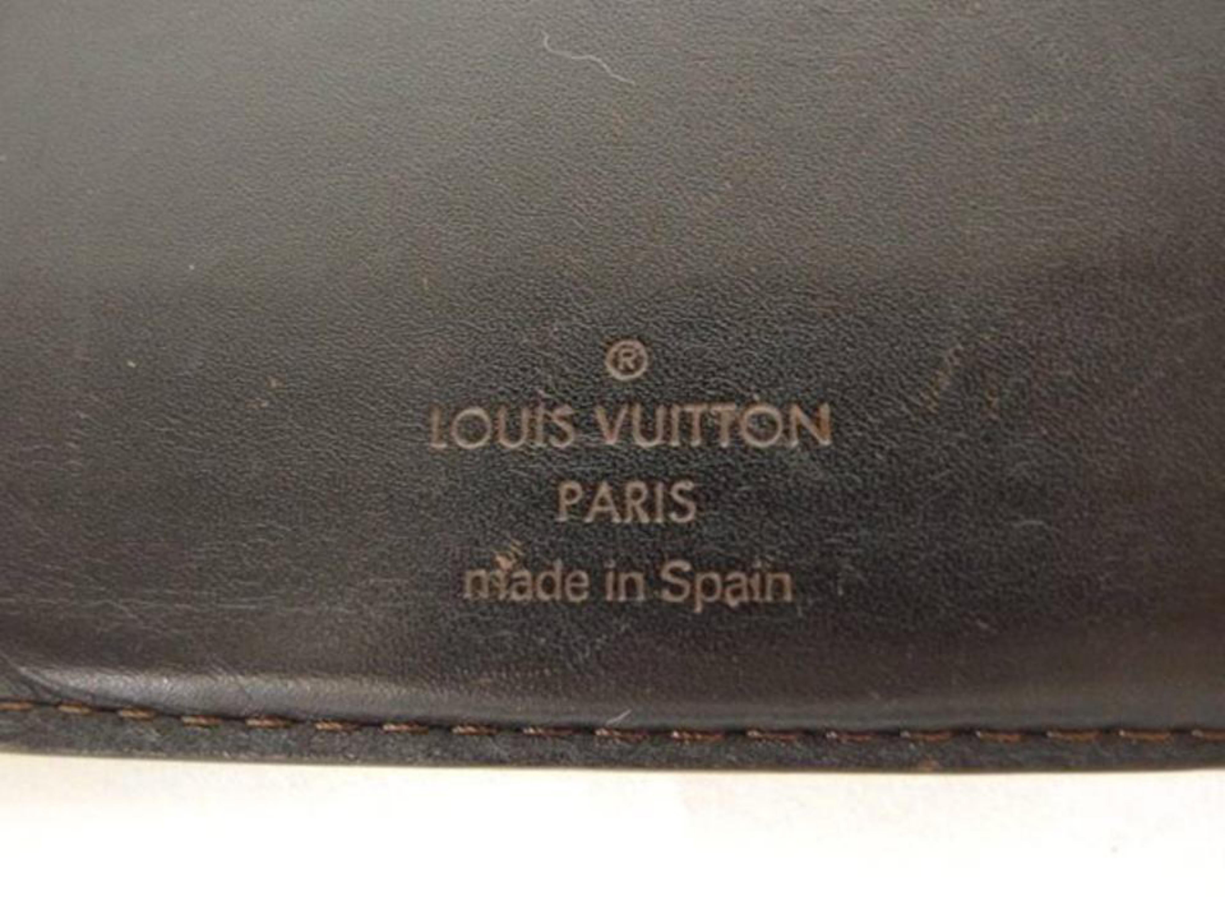 Men's Louis Vuitton Brown Utah Leather Bifold 219434 Wallet For Sale