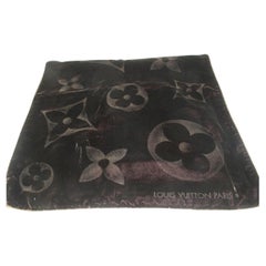 Louis Vuitton Brown Velvet Monogram Scarf 97lv14