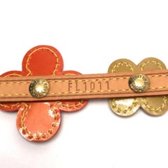 Louis Vuitton Brown Vernis Fleur Double Wrap 232149 Bracelet