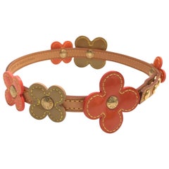 Louis Vuitton Brown Vernis Fleur Double Wrap 232149 Bracelet