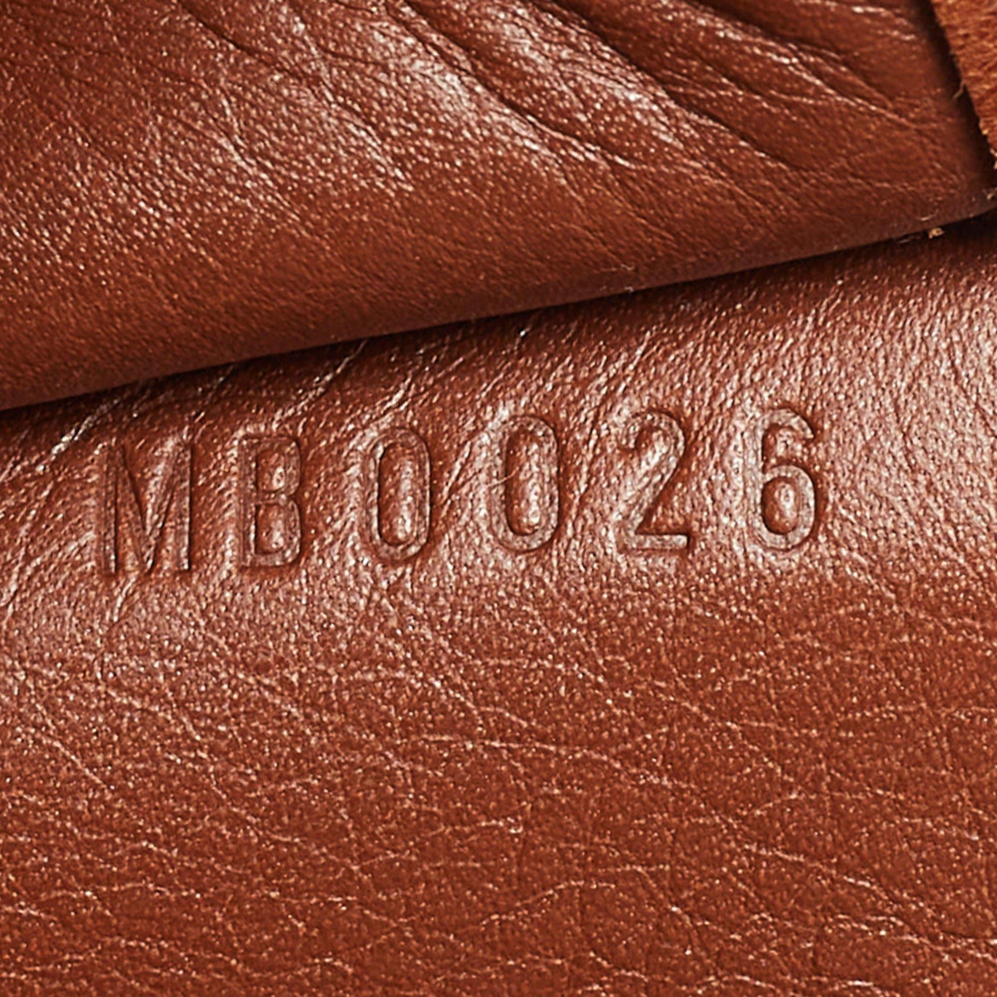 Louis Vuitton Brown/White Monogram Charms Leather and Vinyl Linda Bag In Good Condition For Sale In Dubai, Al Qouz 2