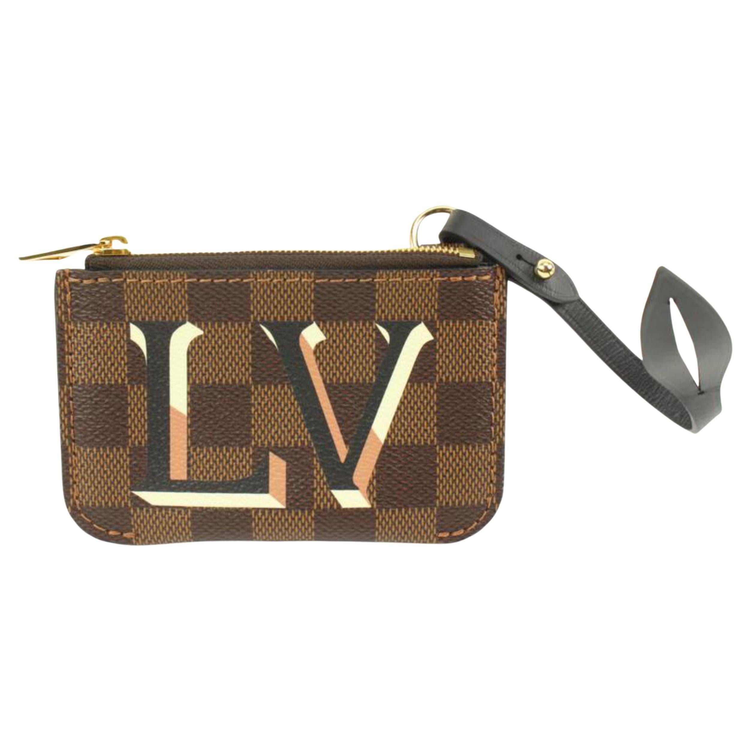 Louis Vuitton Damier Ebene LV Logo Pochette