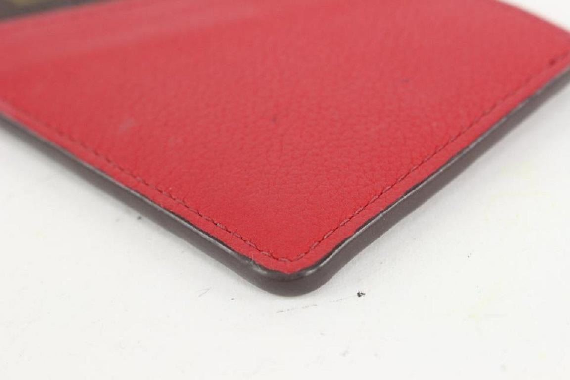 Louis Vuitton Brown x Red Monogram Kimono Card Holder Porte Cartes 923lv9 For Sale 3