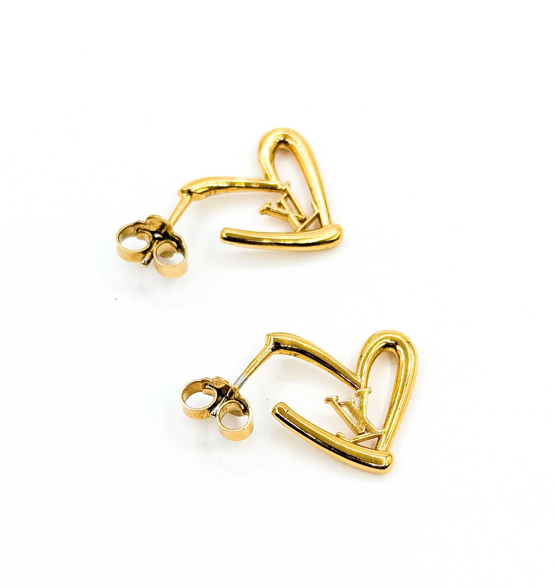 Louis Vuitton Buci d'Oreille Heart Fall in Love PM Earrings en Excelente estado para la venta en Bloomington, MN