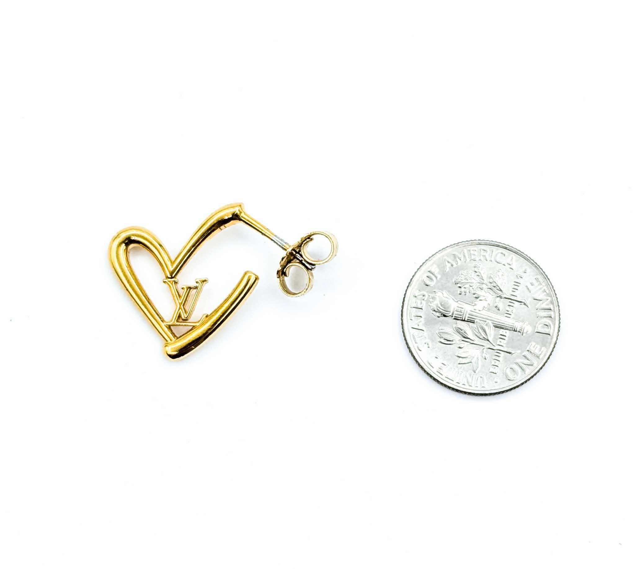 Louis Vuitton Buci d'Oreille Heart Fall in Love PM Earrings en venta 2