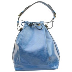 Louis Vuitton Bucket Epi Toledo Noe Hobo 869857 Blue Leather Shoulder Bag