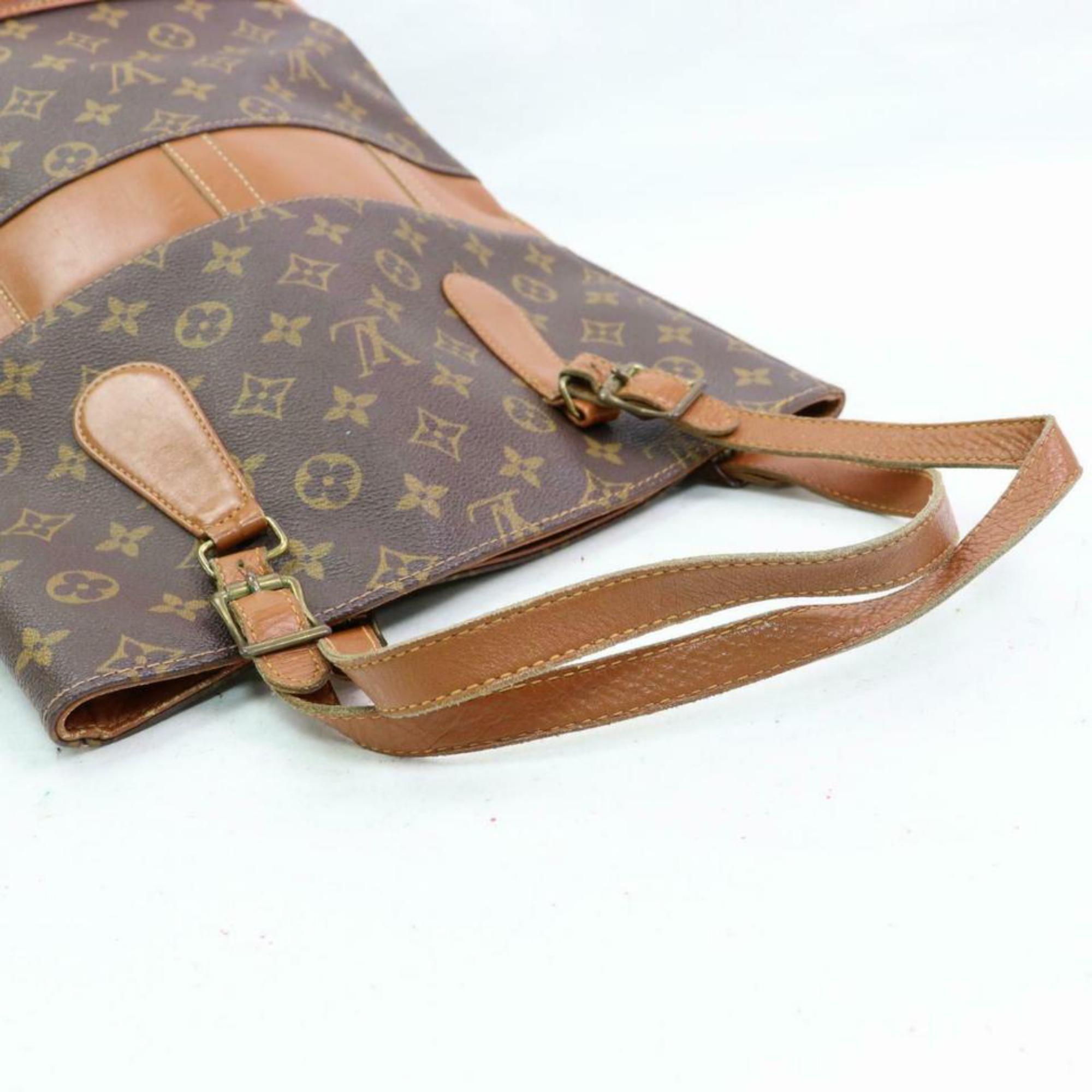 Women's Louis Vuitton Bucket Gm with Kisslock Pouch 870356 Brown Coated Canvas Tote For Sale