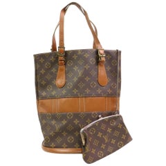 Louis Vuitton French Co Monogram Marais Bucket GM Tote Bag 121lv51