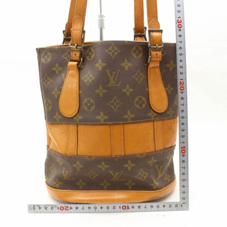 Louis Vuitton Bucket Marais Monogram Pm with Kisslock Pouch 868780 Brown Coated For Sale at 1stdibs