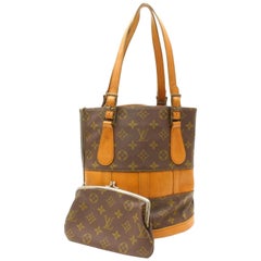 Louis Vuitton Bucket Marais Monogram Pm with Kisslock Pouch 868780 Brown Coated