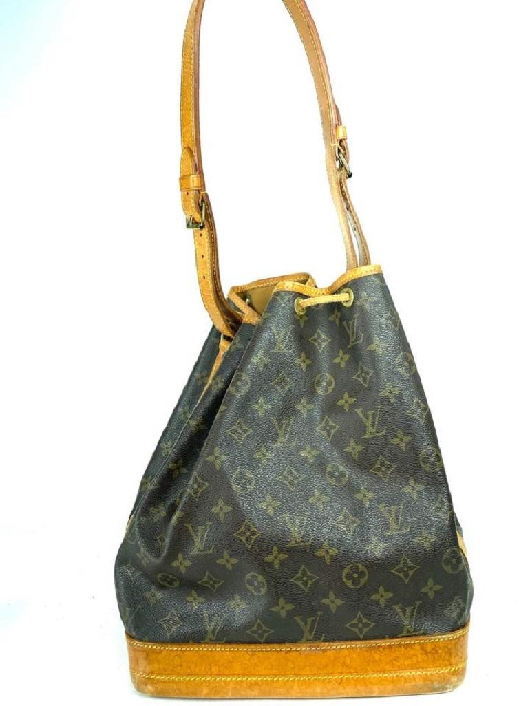 Louis Vuitton Bucket Monogram Noe Gm Drawstring 9lva717 Brown Coated Canvas Bag en vente 5