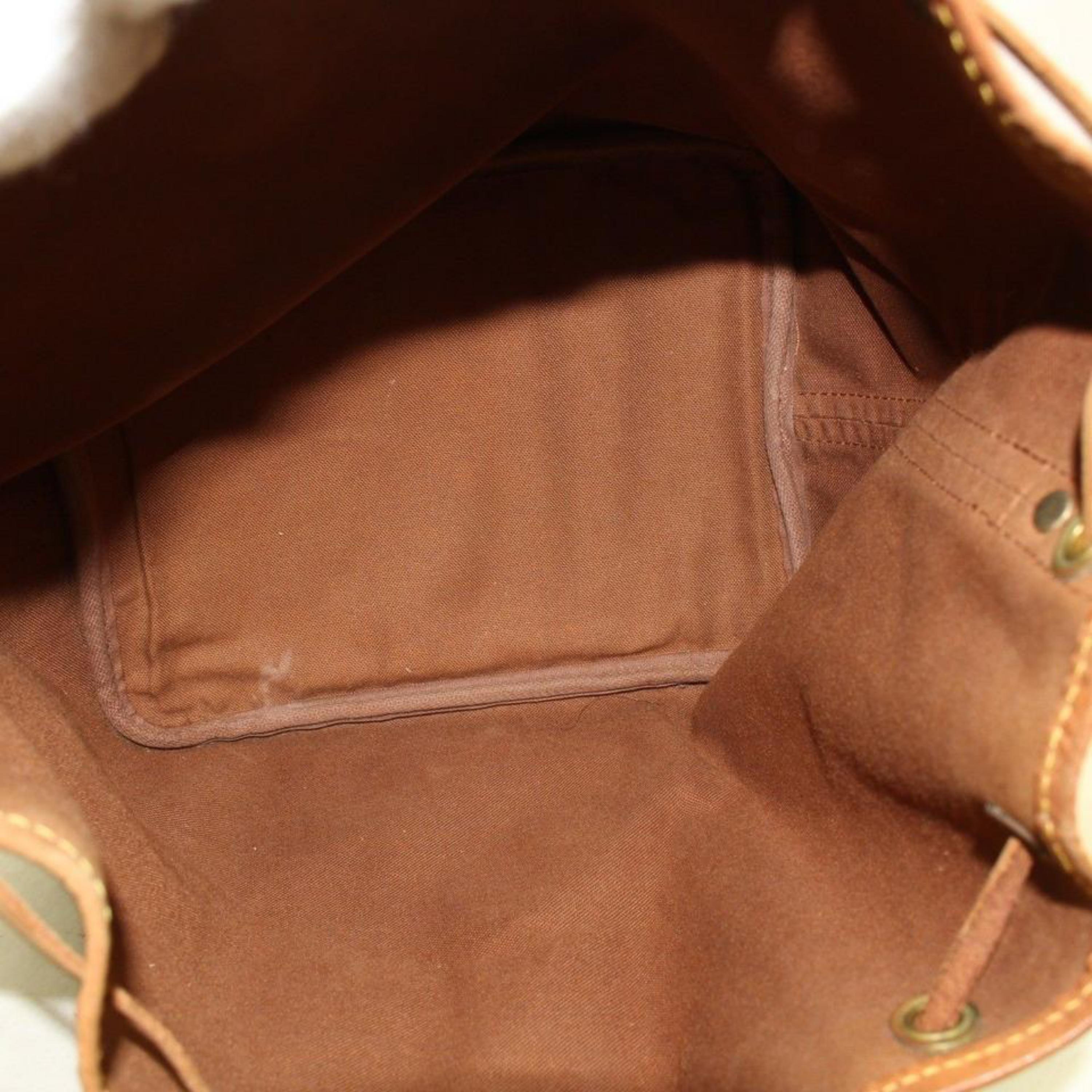 Black Louis Vuitton Bucket Monogram Petit Noe Drawstring Hobo 869519 Brown Coated Canv For Sale