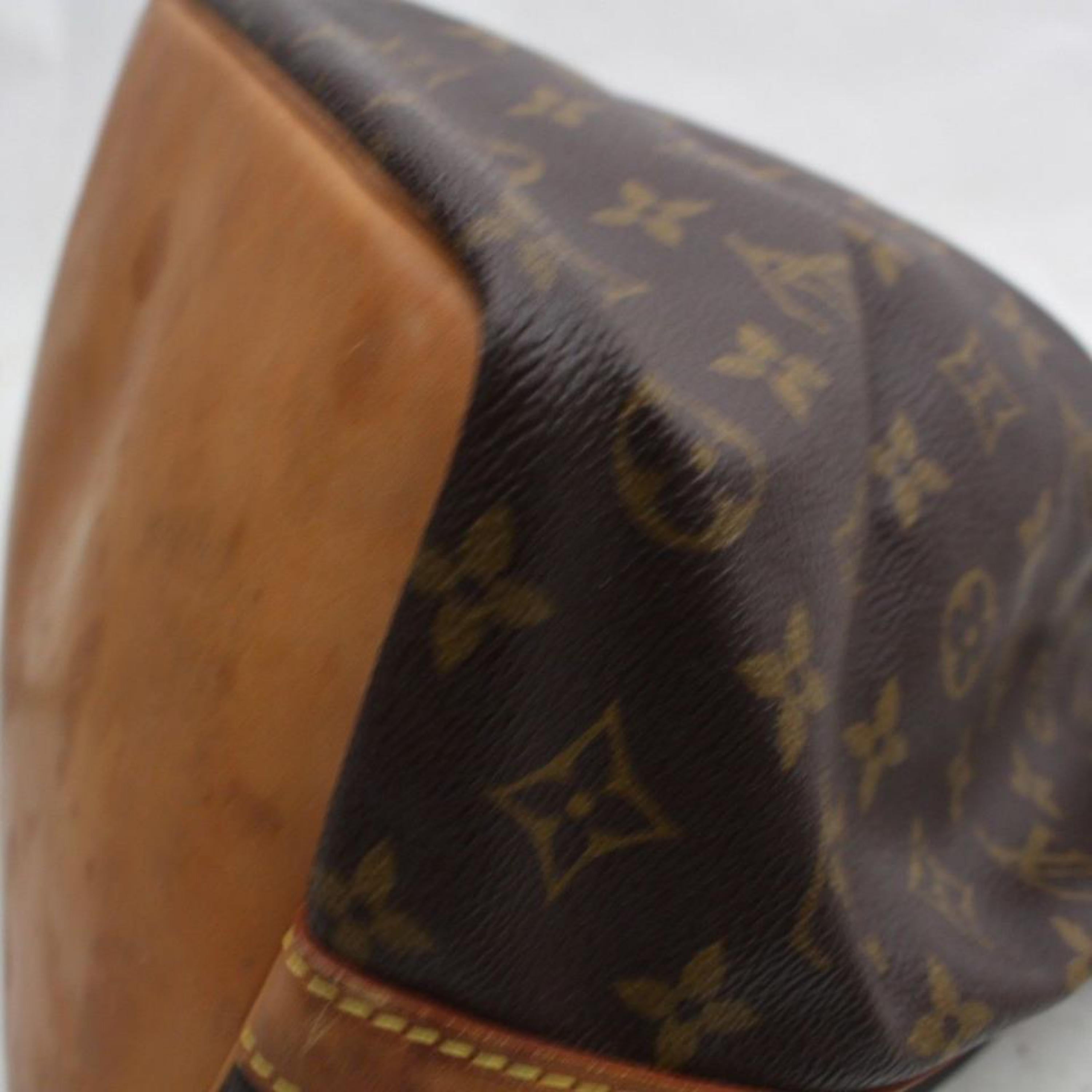 Louis Vuitton Bucket Monogram Petit Noe Drawstring Hobo 869519 Brown Coated Canv For Sale 2