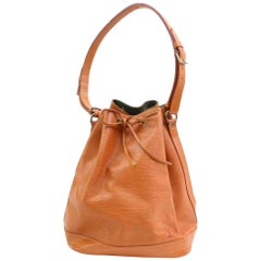 Louis Vuitton Bucket Noe Drawstring Hobo 870289 Brown Leather Shoulder Bag