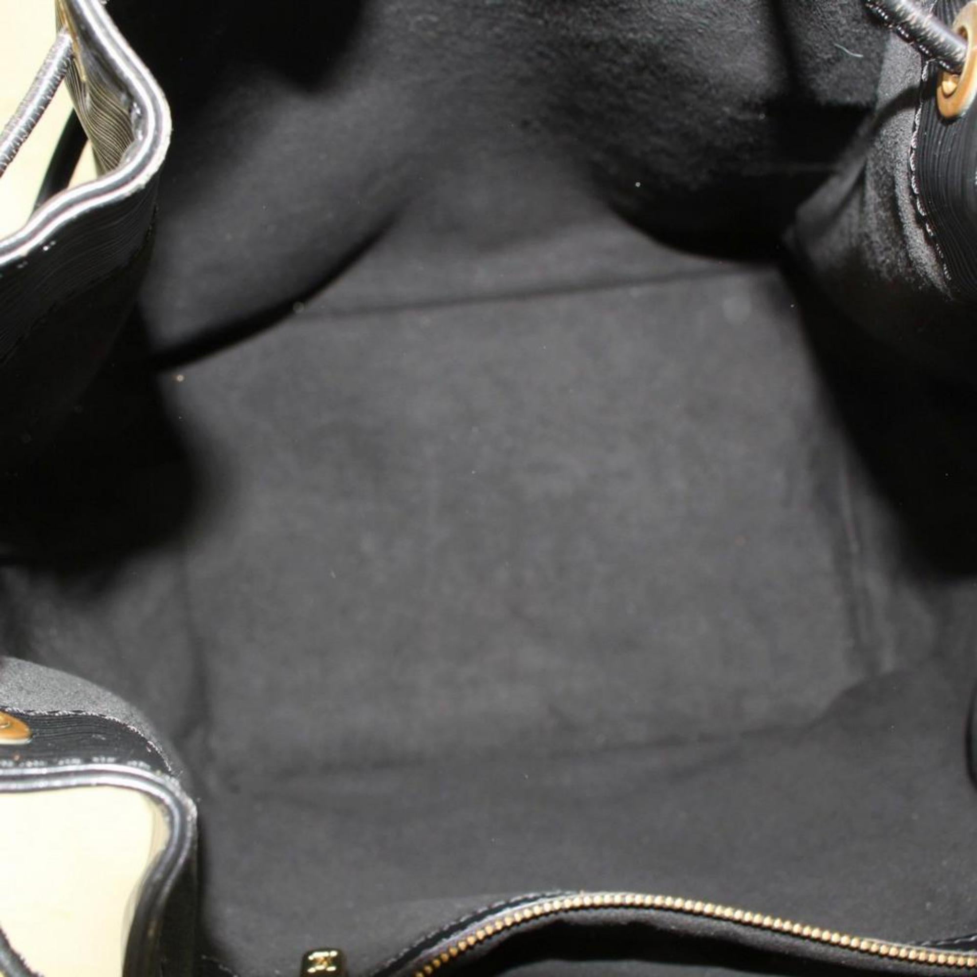 Louis Vuitton Bucket Noir Petit  Hobo 869851 Black Leather Shoulder Bag For Sale 7