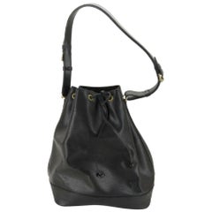 Louis Vuitton Bucket Noir Petit Noe Hobo 870234 Black Leather Shoulder Bag